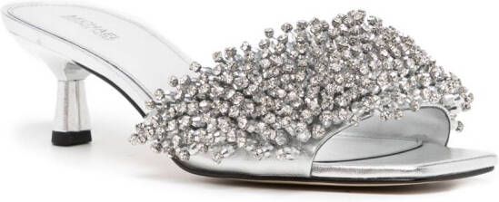 Michael Kors 50mm Amal crystal-embellished sandals Silver