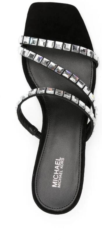 Michael Kors 60mm crystal-embellished open-toe mules Black