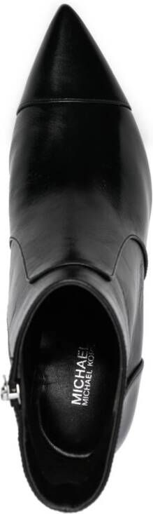 Michael Kors 60mm kitten-heel leather boots Black