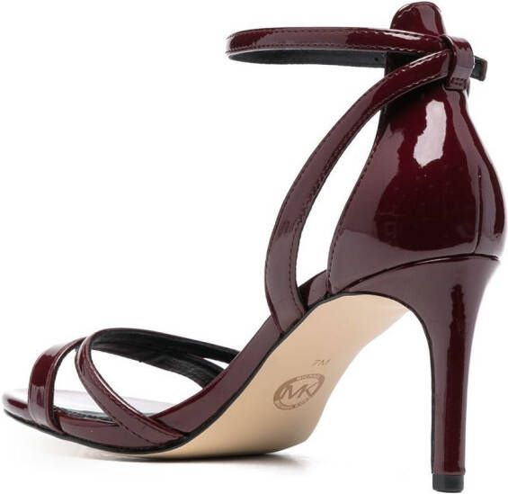 Michael Kors 80mm patent leather sandals Red