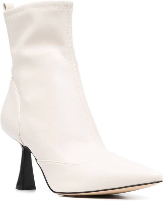 Michael Kors 80mm pointed-toe leather boots Neutrals