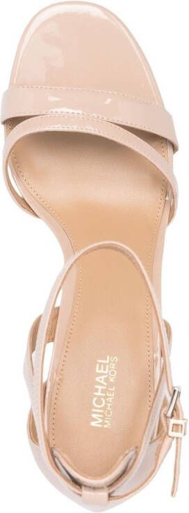 Michael Kors 85mm patent leather sandals Pink