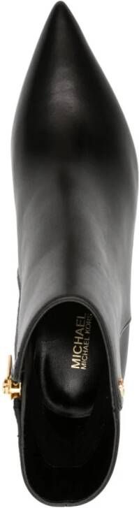 Michael Kors 90mm logo-plaque leather boots Black