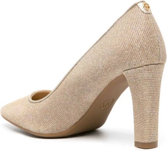 Michael Kors Alina Flex 90mm glittery pumps Gold