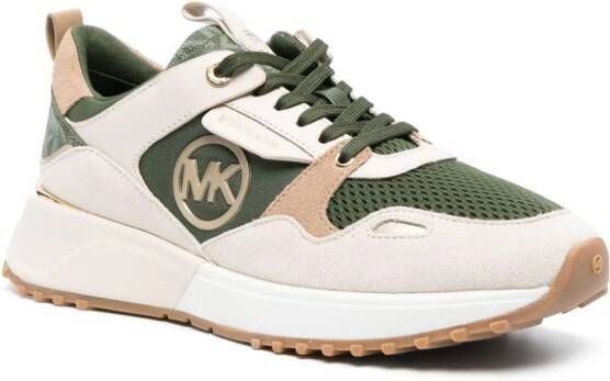 Michael Kors Allie Stride Mixed-Media sneakers Green