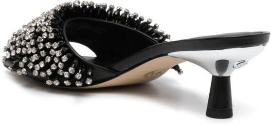 Michael Kors Amal crystal-embellished leather sandals Black