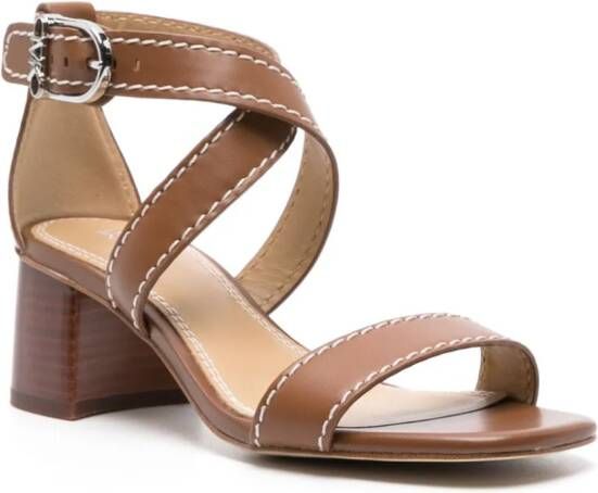 Michael Kors Ashton 50mm leather sandals Brown