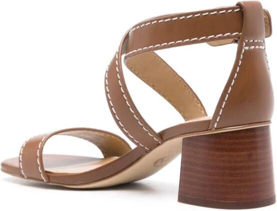 Michael Kors Ashton 50mm leather sandals Brown