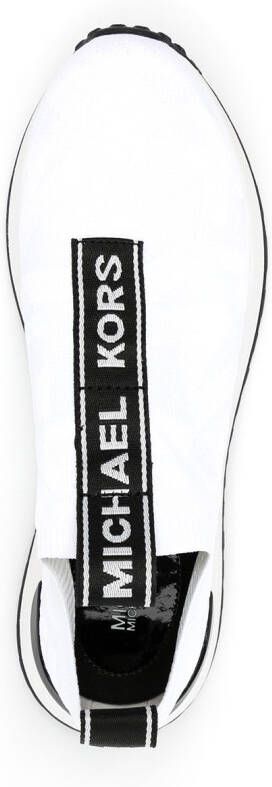 Michael Kors Bodie logo-embossed knitted sneakers White