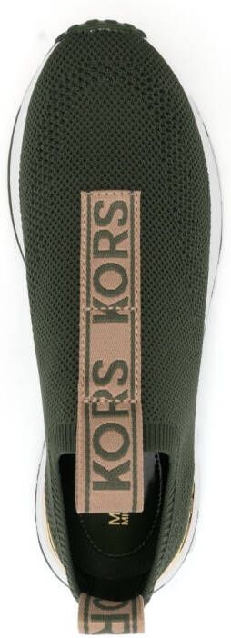 Michael Kors Bodie logo-tape slip-on sneakers Green