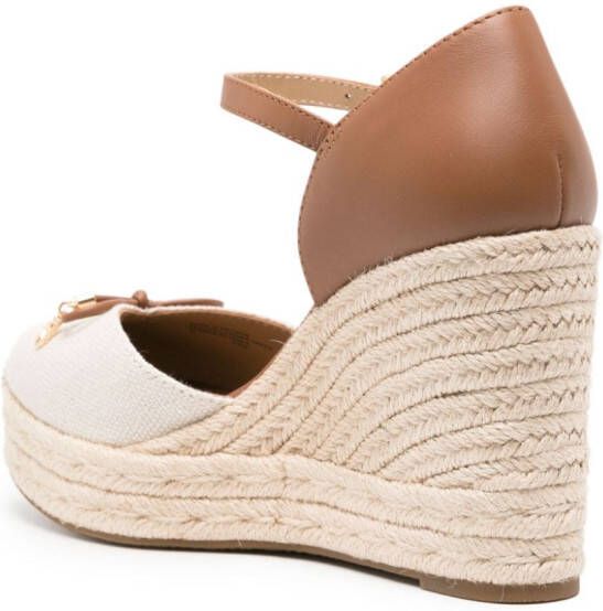 Michael Kors bow-detail wedge espadrilles Neutrals