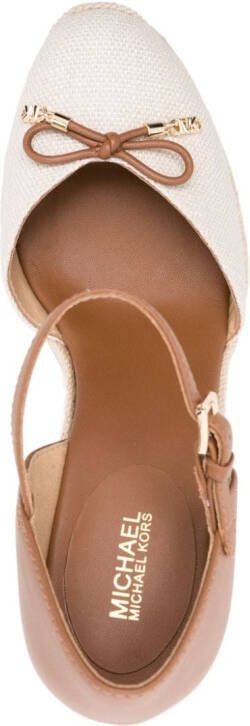 Michael Kors bow-detail wedge espadrilles Neutrals