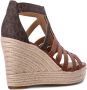 Michael Kors Jilly logo-lettering metallic-effect wedge sandals Gold - Thumbnail 3