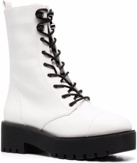 Michael Kors Bryce lace-up boots White