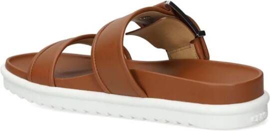 Michael Kors buckled leather sandals Brown