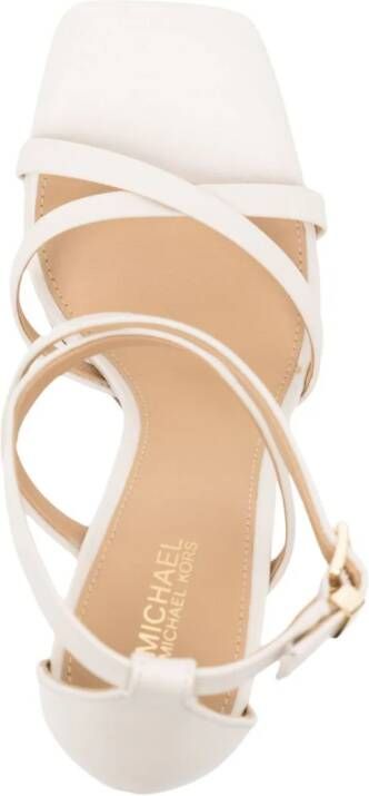 Michael Kors Celia 100mm leather sandals Neutrals