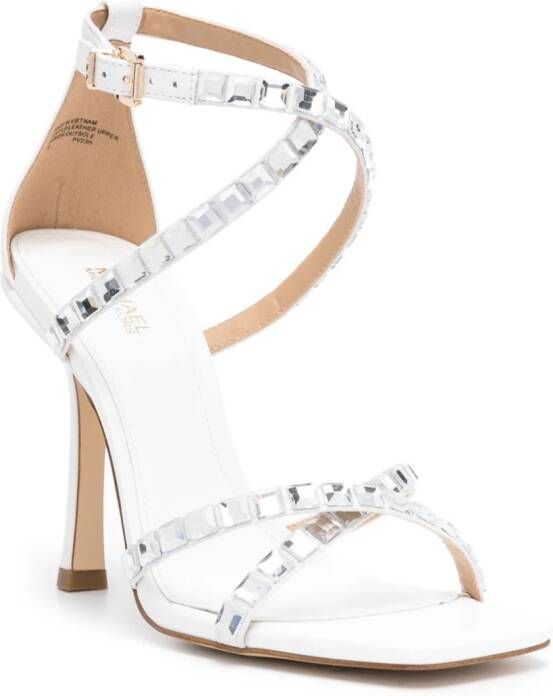 Michael Kors Celia 105mm crystal-embellished sandals White
