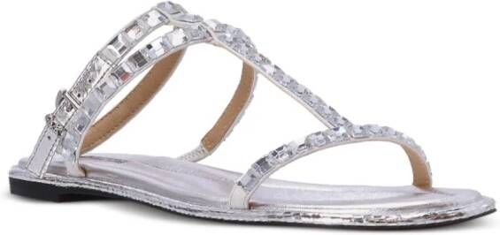 Michael Kors Celia crystal-embellished sandals Silver