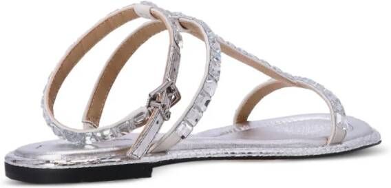 Michael Kors Celia crystal-embellished sandals Silver