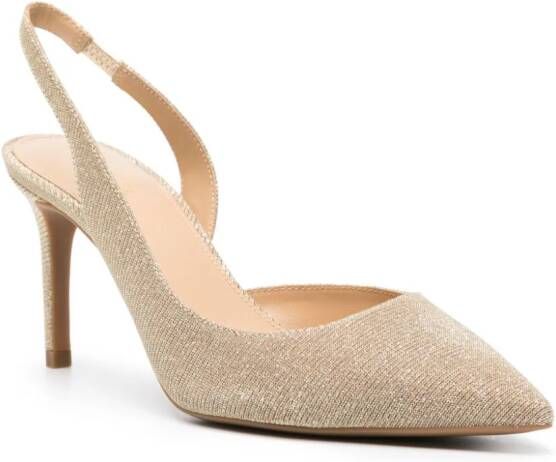 Michael Kors Chelsea slingback lurex pumps Gold