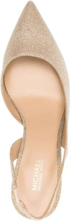 Michael Kors Chelsea slingback lurex pumps Gold