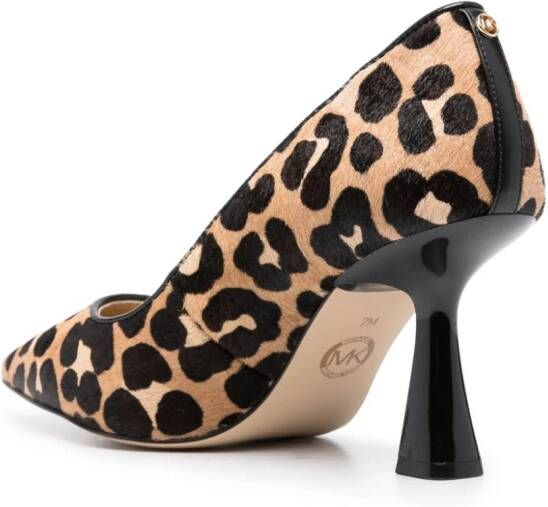 Michael Kors Clara 80mm leopard-print pumps Black