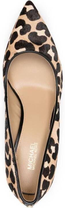 Michael Kors Clara 80mm leopard-print pumps Black