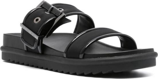 Michael Kors Colby leather slide sandal Black
