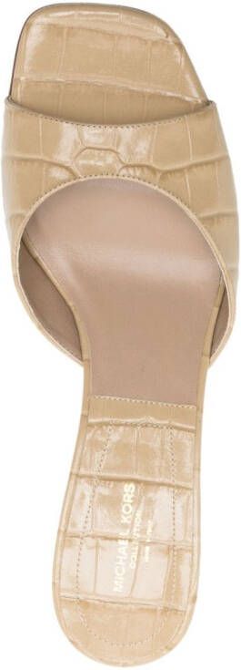 Michael Kors Collection Anita 70mm leather mules Neutrals
