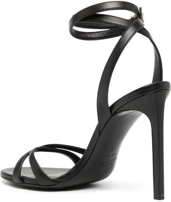 Michael Kors Collection Chrissy 100mm leather sandals Black