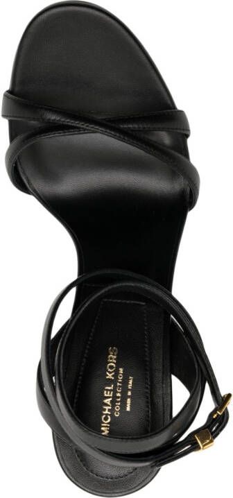 Michael Kors Collection Chrissy 100mm leather sandals Black