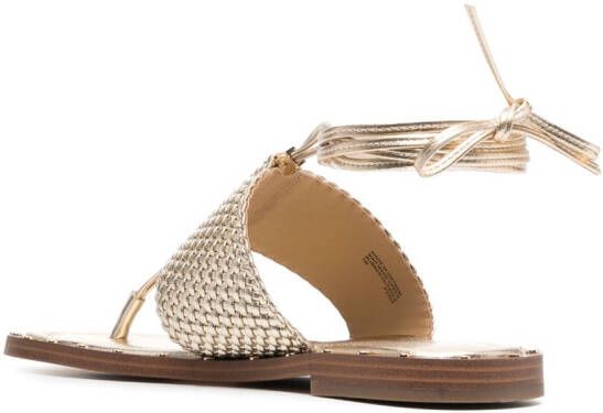 Michael Kors Collection Jagger metallic leather sandals Gold