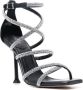 Michael Kors crystal-embellished 120mm leather sandals Black - Thumbnail 6