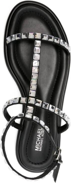 Michael Kors crystal-embellished buckle-fastening sandals Black