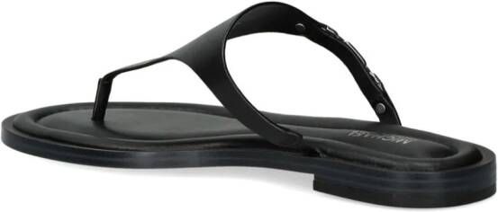 Michael Kors Daniella leather flip-flops Black