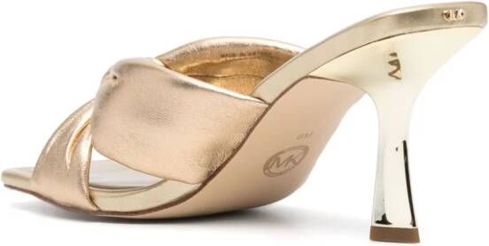Michael Kors Elena 75mm metallic sandals Gold
