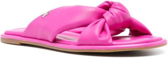 Michael Kors Elena leather slides Pink