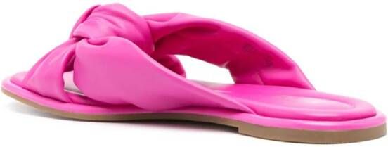 Michael Kors Elena leather slides Pink