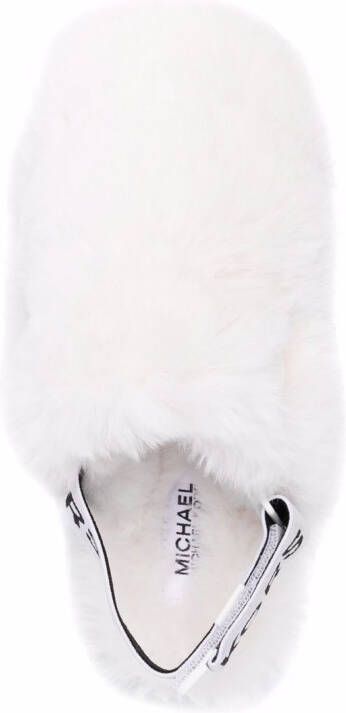 Michael Kors Elsie faux-fur slippers White