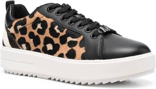 Michael Kors Emmett leopard-print low-top sneakers Black