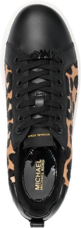 Michael Kors Emmett leopard-print low-top sneakers Black