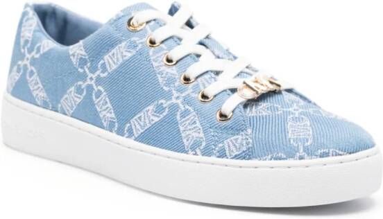 Michael Kors Evy embroidered-logo sneakers Blue