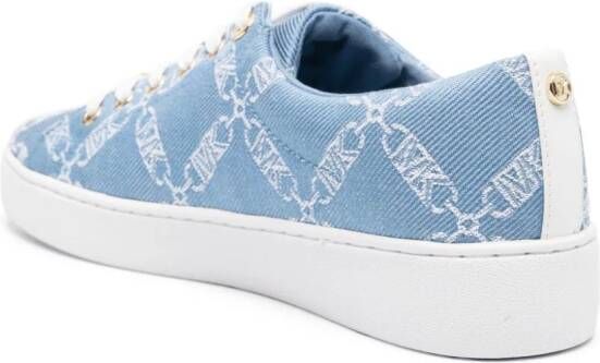 Michael Kors Evy embroidered-logo sneakers Blue