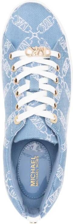 Michael Kors Evy embroidered-logo sneakers Blue