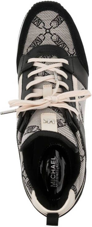 Michael Kors Georgie jacquard wedge sneakers Black