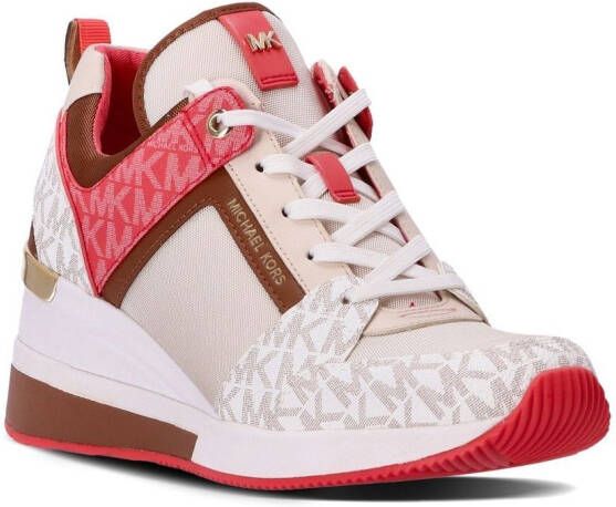 Michael Kors Georgie monogram-panel sneakers Neutrals