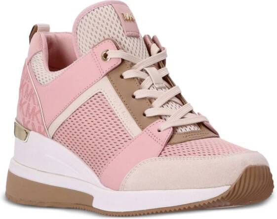 Michael Kors Georgie panelled leather sneakers Pink