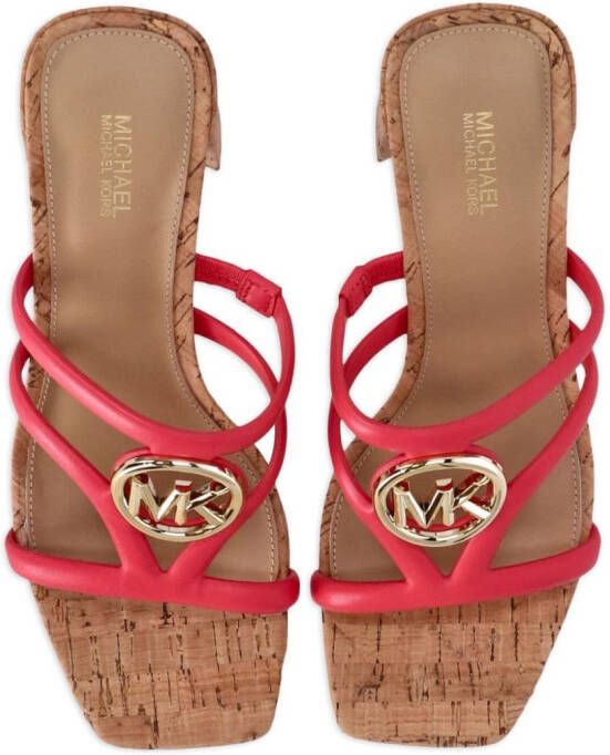 Michael Kors Hampton logo-plaque sandals Pink