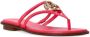 Michael Kors Hampton logo-plaque thong-strap slides Pink - Thumbnail 2