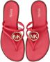 Michael Kors Hampton logo-plaque thong-strap slides Pink - Thumbnail 4